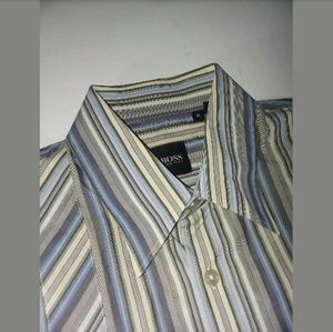 Hugo Boss Multi Color Striped Button Shirt